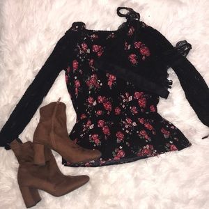 Off the shoulder rose top